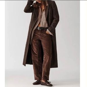 Free People Risk Taker Corduroy High Rise Straight Leg Jeans in Chocolate